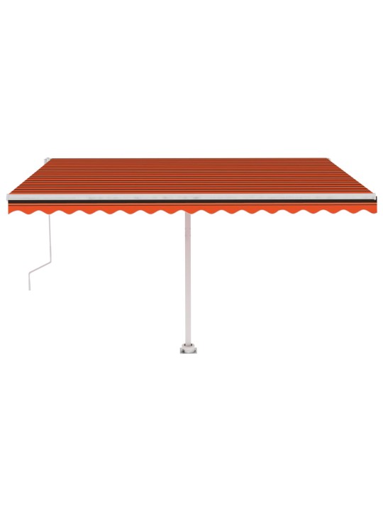 Automaatne varikatus led, tuuleandur 400x300 cm oranž/pruun