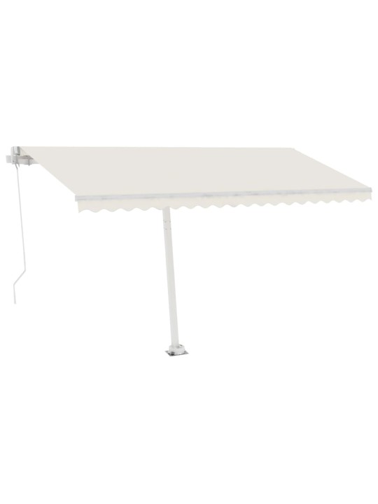 KÄSITSI SISSETÕMMATAV VARIKATUS, LED, 450X300 CM, KREEMJAS