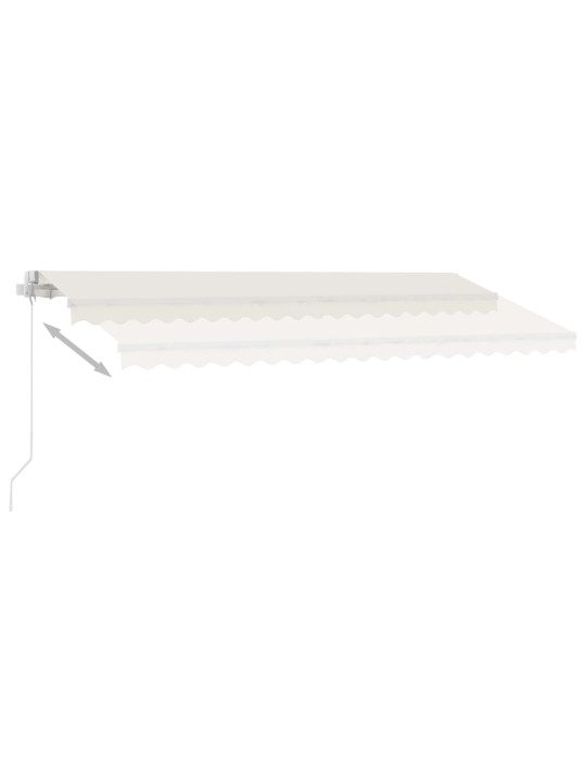 KÄSITSI SISSETÕMMATAV VARIKATUS, LED, 450X300 CM, KREEMJAS
