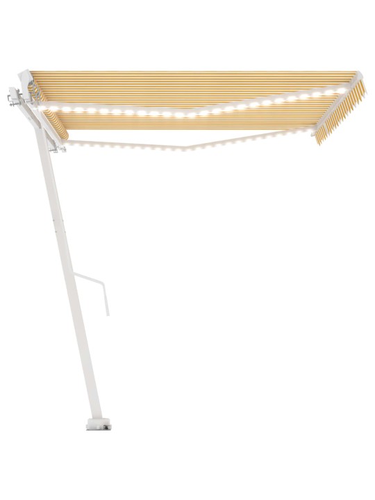 KÄSITSI SISSETÕMMATAV VARIKATUS, LED, 450X300 CM KOLLANE, VALGE
