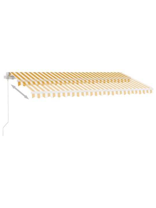 KÄSITSI SISSETÕMMATAV VARIKATUS, LED, 450X300 CM KOLLANE, VALGE