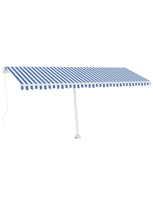 ISESEISEV KÄSITSITÕMMATAV VARIKATUS, 500 X 300 CM, SININE/VALGE