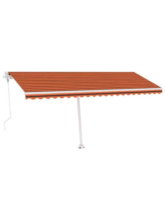 Automaatne varikatus, led, tuuleandur 500 x 300 cm oranž/pruun