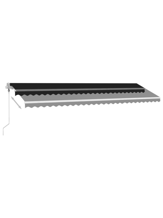 Automaatne varikatus LED, tuuleandur 600x300 cm, antratsiit