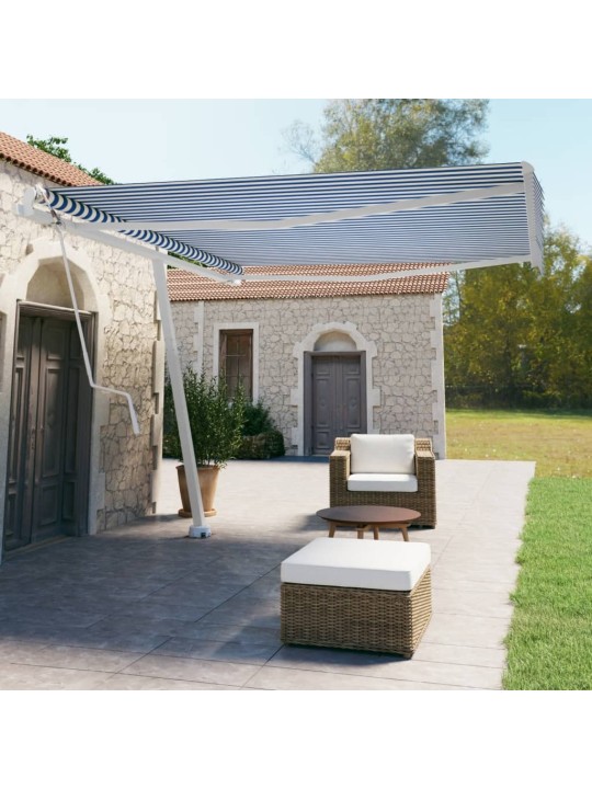 ISESEISEV AUTOMAATNE VARIKATUS, 400 X 350 CM, SININE/VALGE