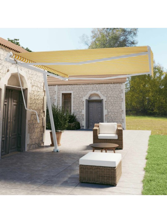 ISESEISEV AUTOMAATNE VARIKATUS, 400 X 350 CM, KOLLANE/VALGE