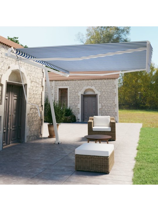 ISESEISEV AUTOMAATNE VARIKATUS, 450X350 CM, SININE/VALGE