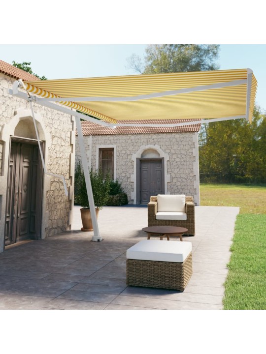 ISESEISEV AUTOMAATNE VARIKATUS, 450X350 CM, KOLLANE/VALGE