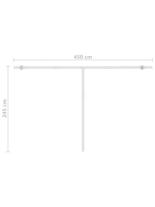 Automaatne varikatus, led, tuuleandur, 450x350 cm, sinine/valge