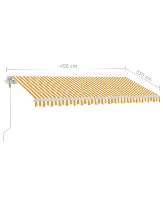 Automaatne varikatus, led, tuuleandur, 450x350 cm kollane/valge