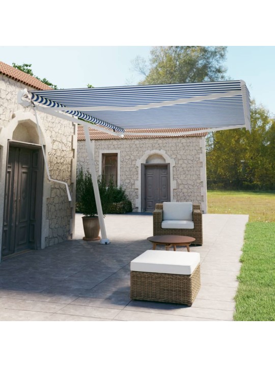 ISESEISEV AUTOMAATNE VARIKATUS, 500 X 350 CM, SININE/VALGE