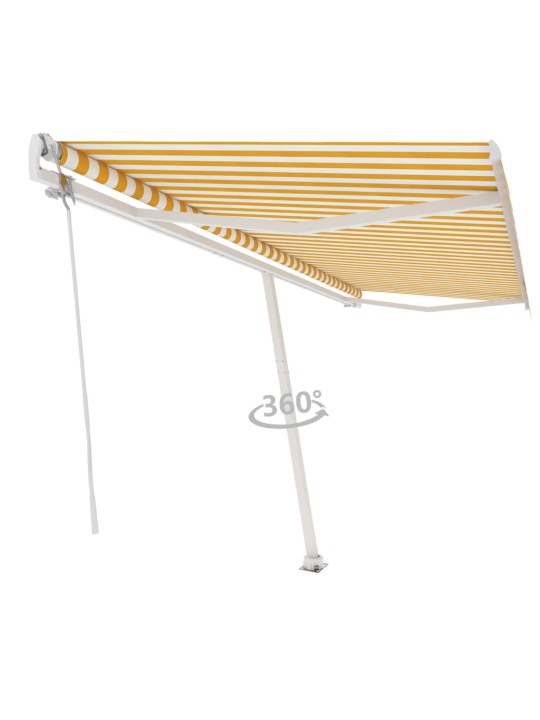 ISESEISEV AUTOMAATNE VARIKATUS, 500 X 350 CM, KOLLANE/VALGE