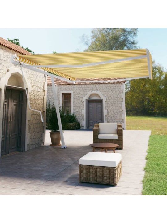 ISESEISEV AUTOMAATNE VARIKATUS, 500 X 350 CM, KOLLANE/VALGE