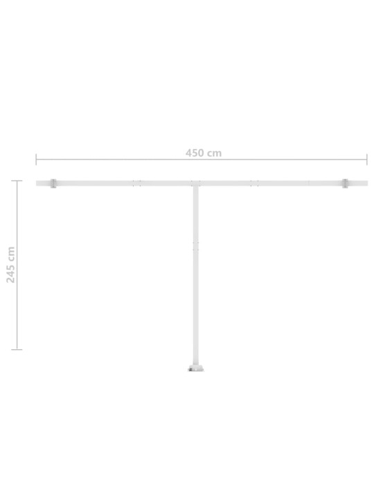 Automaatne varikatus, tuuleandur, LED, 500x350 cm sinine, valge