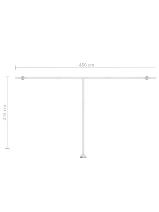 Automaatne varikatus, LED tuuleandur, 500x350 cm, kollane/valge