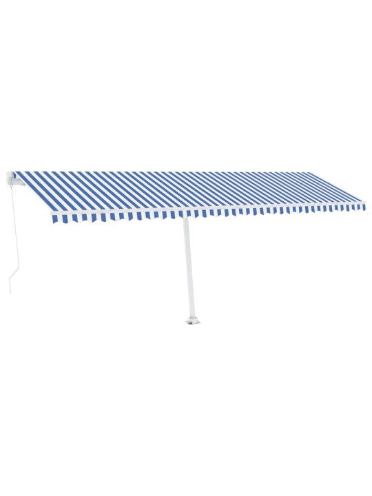 ISESEISEV KÄSITSITÕMMATAV VARIKATUS, 600 X 350 CM, SININE/VALGE