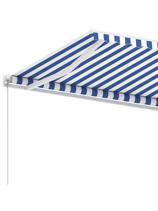 ISESEISEV KÄSITSITÕMMATAV VARIKATUS, 600 X 350 CM, SININE/VALGE