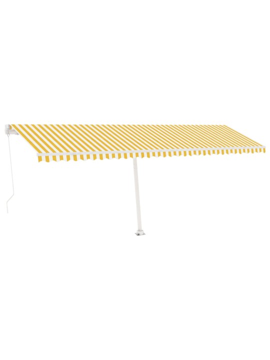 ISESEISEV KÄSITSITÕMMATAV VARIKATUS, 600X350 CM, KOLLANE/VALGE