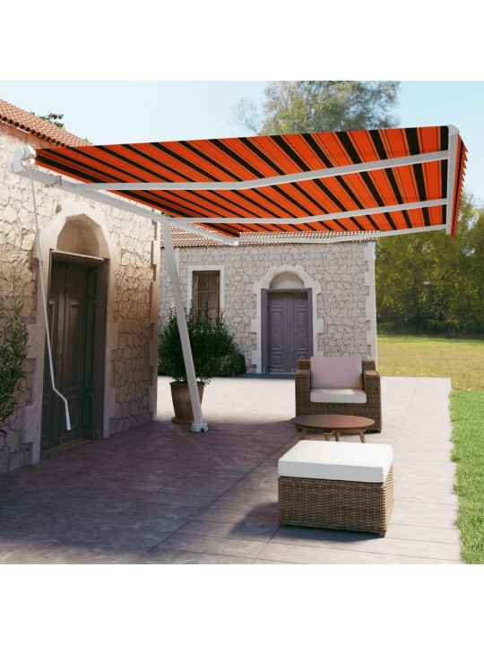 ISESEISEV KÄSITSITÕMMATAV VARIKATUS, 600 X 350 CM, ORANŽ/PRUUN