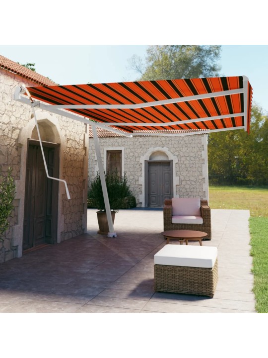 ISESEISEV AUTOMAATNE VARIKATUS 600 X 350 CM ORANŽ/PRUUN