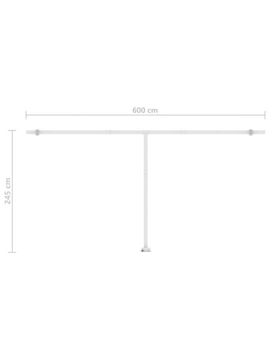 Automaatne varikatus, LED, tuuleandur, 600x350 cm, sinine/valge