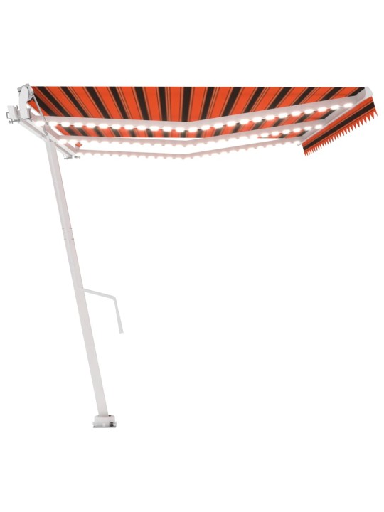 Automaatne varikatus LED, tuuleandur 600 x 350 cm oranž/pruun