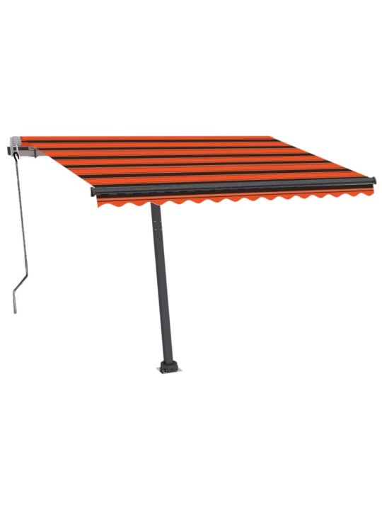 Automaatne varikatus, LED, tuuleandur 300 x 250 cm oranž/pruun