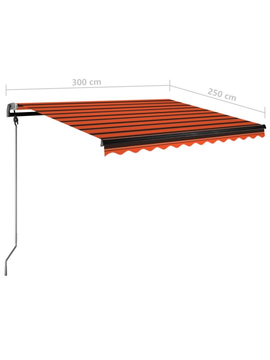 Iseseisev automaatne varikatus 350x250cm cm, oranž/pruun