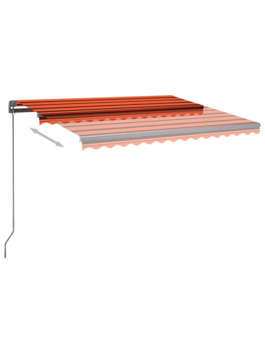 Automaatne varikatus LED, tuuleandur, 350x250 cm oranž/pruun