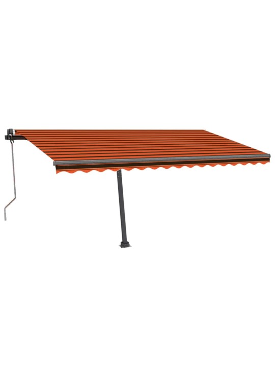 Automaatne varikatus led, tuuleandur 400x300 cm oranž/pruun