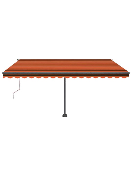 Automaatne varikatus led, tuuleandur 400x300 cm oranž/pruun