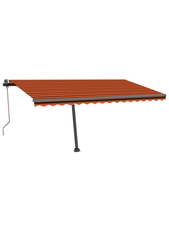 Iseseisev automaatne varikatus 450x300 cm oranž/pruun