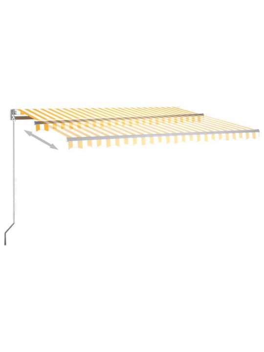 Automaatne varikatus LED, tuuleandur 450x300 cm kollane/valge