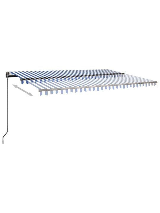 Automaatne varikatus LED, tuuleandur, 500x300 cm, sinine/valge