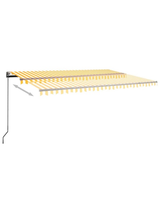 Automaatne varikatus LED, tuuleandur, 500x300 cm, kollane/valge