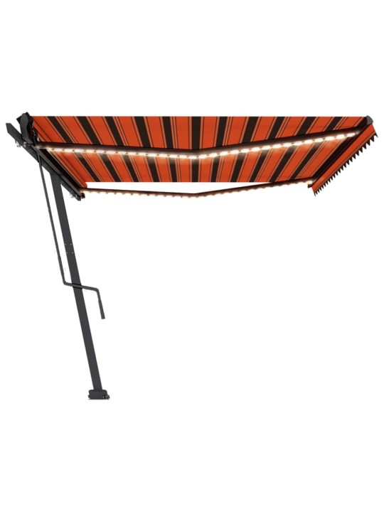 Automaatne varikatus led, tuuleandur, 500 x 300 cm oranž/pruun