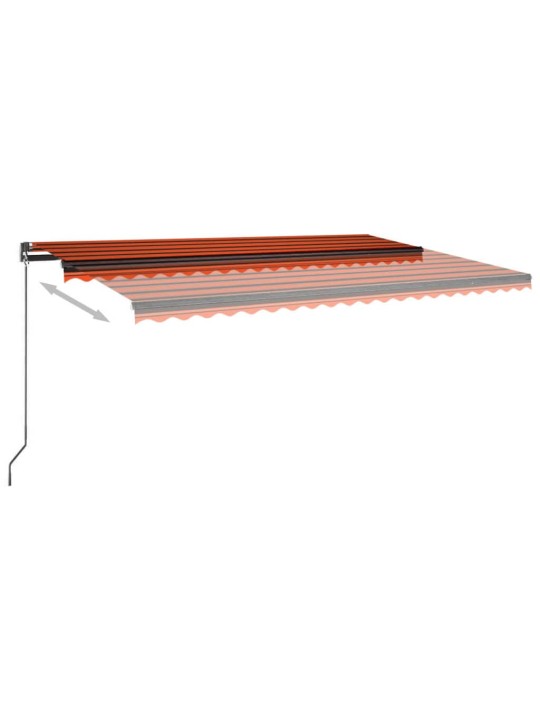 Automaatne varikatus led, tuuleandur, 500 x 300 cm oranž/pruun