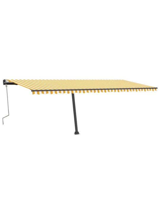 Käsitsi sissetõmmatav varikatus led, 600x300 cm, kollane, valge