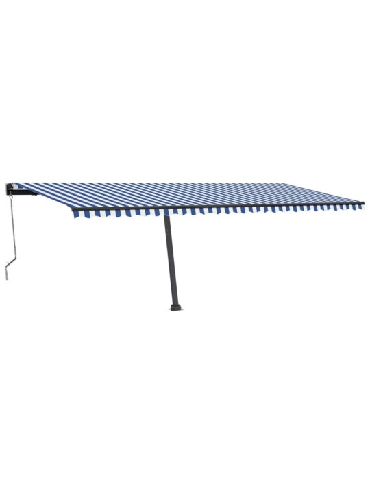 Automaatne varikatus, LED, tuuleandur, 600x300 cm, sinine/valge