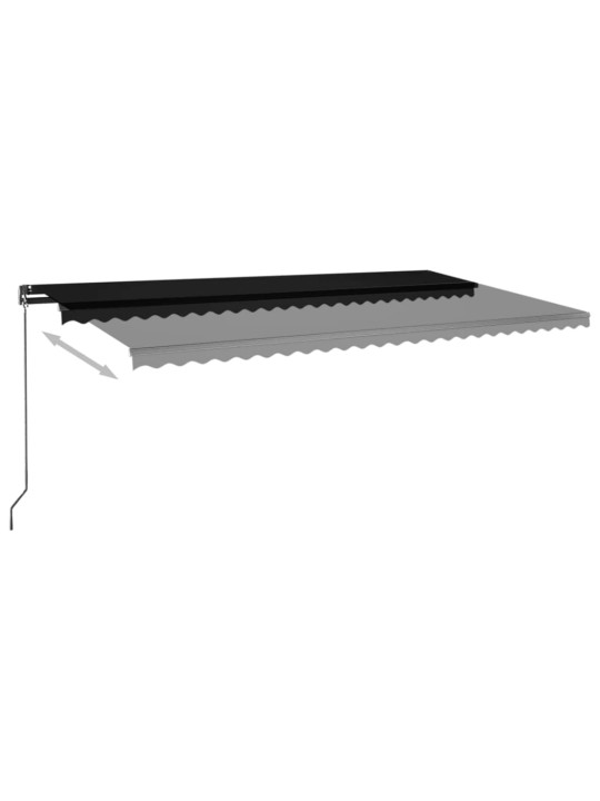 Automaatne varikatus LED, tuuleandur 600x300 cm, antratsiit