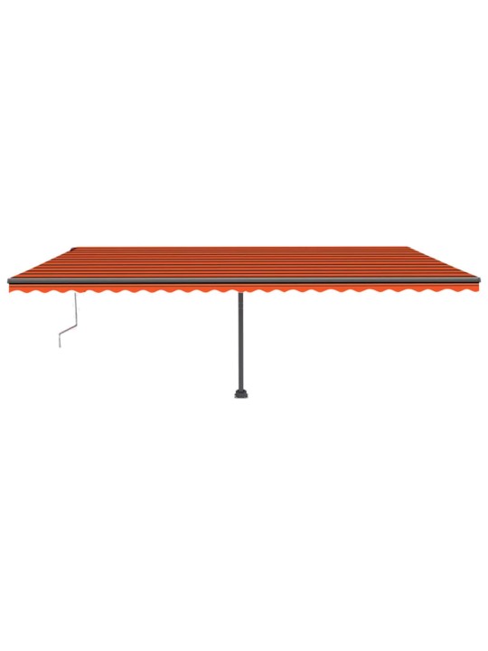 Automaatne varikatus LED, tuuleandur 600 x 300 cm, oranž/pruun