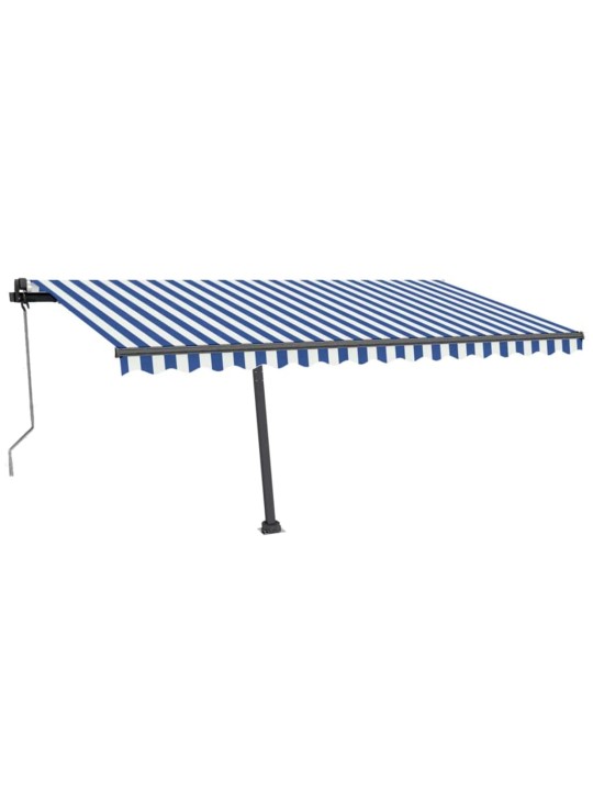 Automaatne varikatus, led, tuuleandur, 400x350 cm, sinine/valge