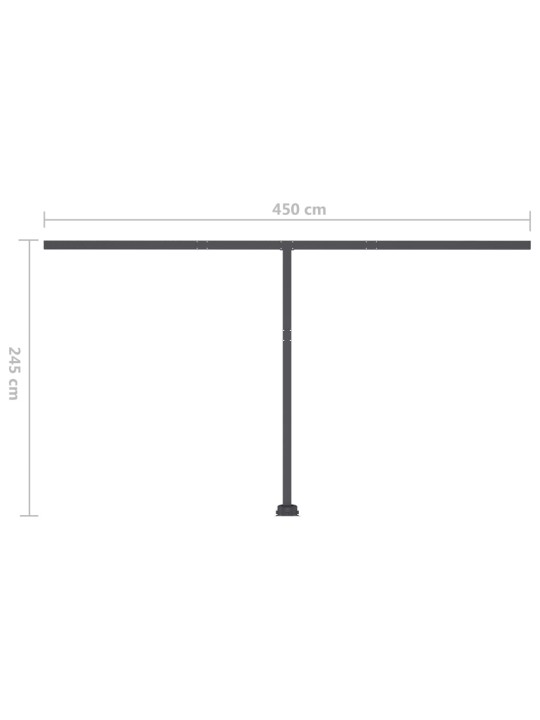 Iseseisev automaatne varikatus, 450x350 cm, sinine/valge