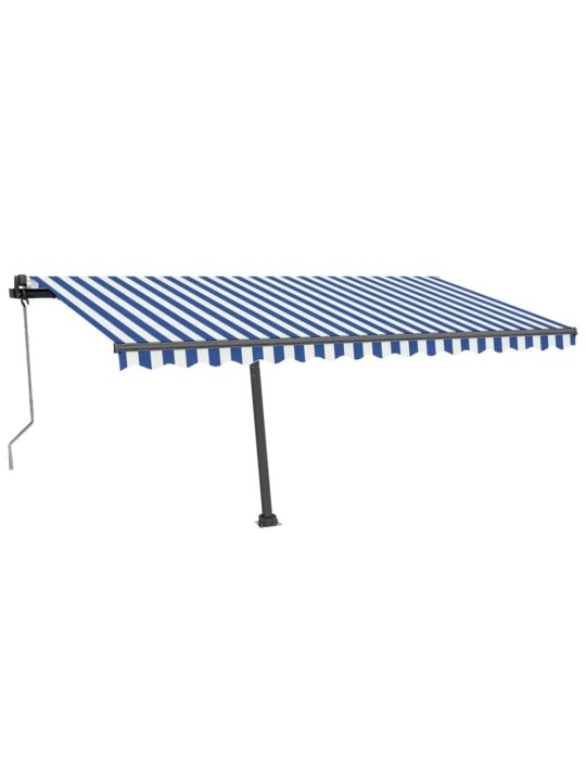 Automaatne varikatus, led, tuuleandur, 450x350 cm, sinine/valge