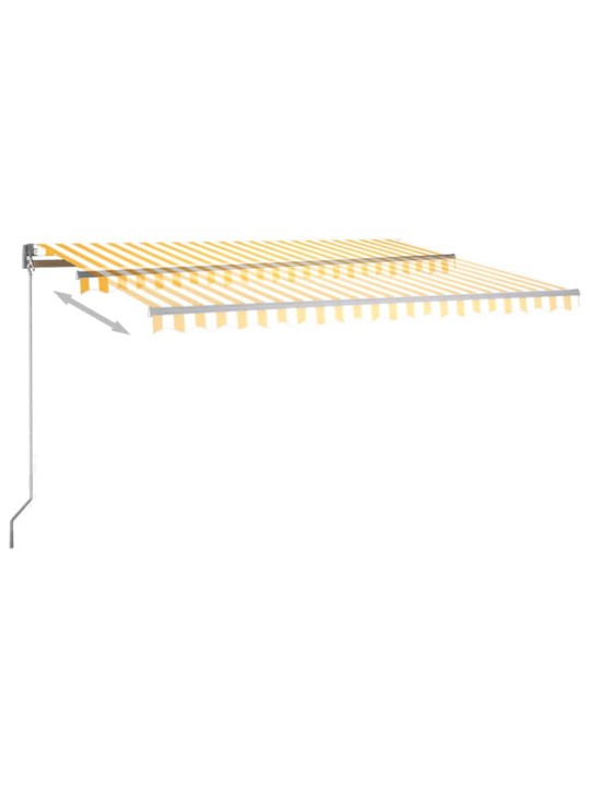 Automaatne varikatus, led, tuuleandur, 450x350 cm kollane/valge