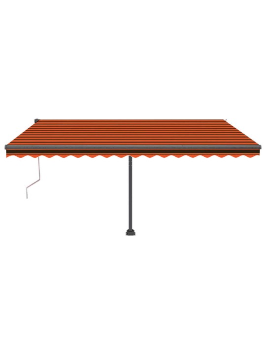 Automaatne varikatus, led, tuuleandur, 450x350 cm, oranž/pruun