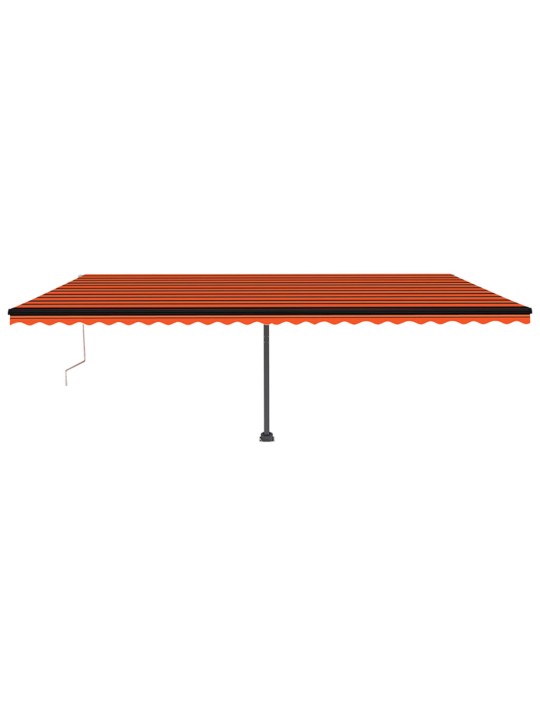 Automaatne varikatus, LED, tuuleandur 600 x 350 cm oranž/pruun