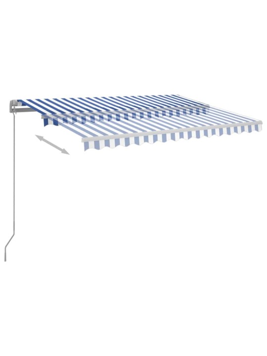 Automaatne varikatus, tuuleandur, led, 3x2,5 m sinine, valge