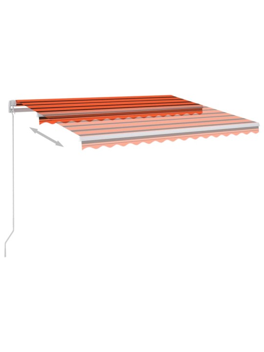 Automaatne varikatus, led, tuuleandur 3x2,5 m oranž/pruun