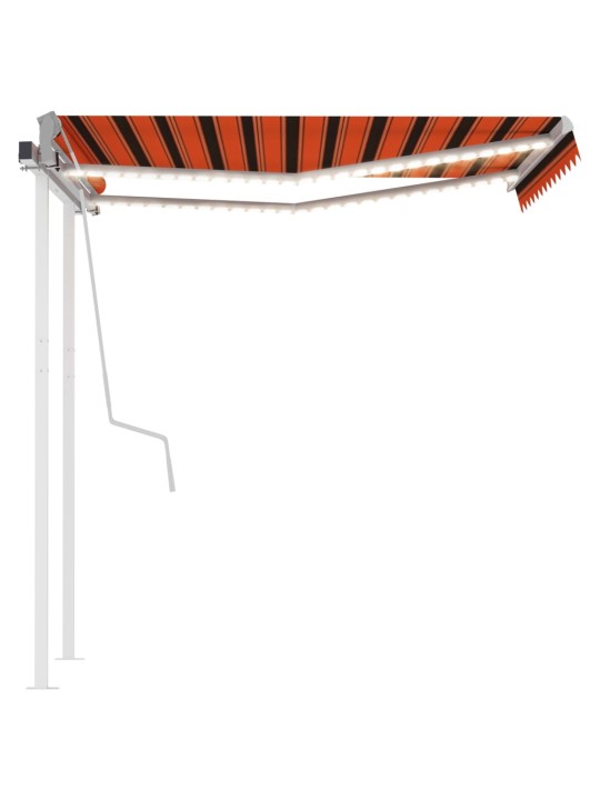 KÄSITSI SISSETÕMMATAV VARIKATUS LED-GA, 3,5X2,5 M, ORANŽ/PRUUN